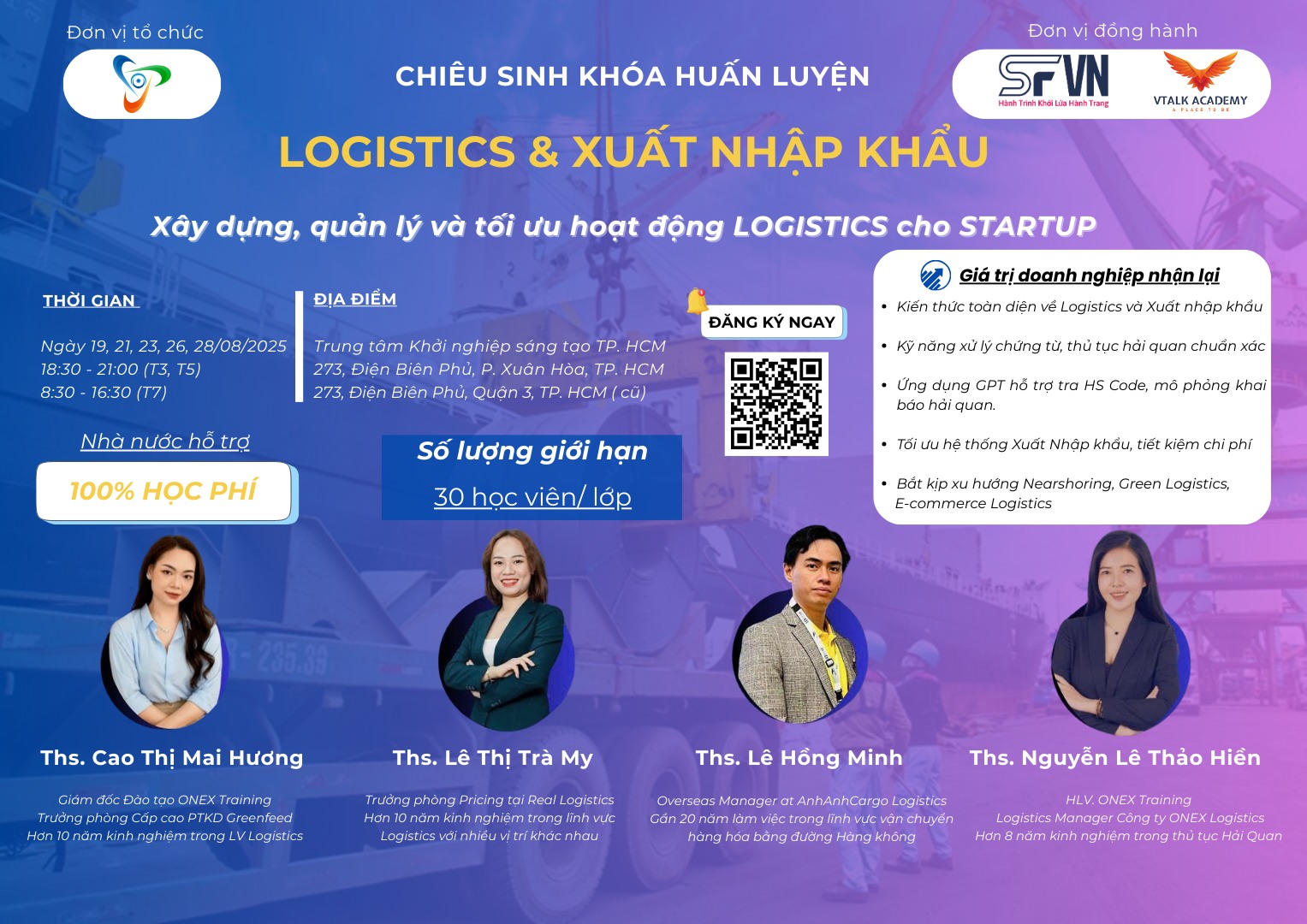 KHÓA HUẤN LUYỆN LOGISTICS & XUẤT NHẬP KHẨU