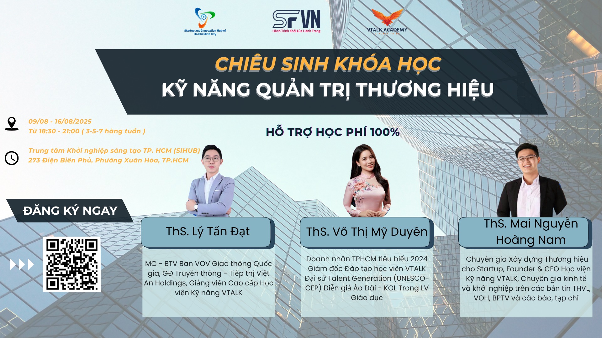 CHIÊU SINH KHÓA HỌC “KỸ NĂNG QUẢN TRỊ THƯƠNG HIỆU “
