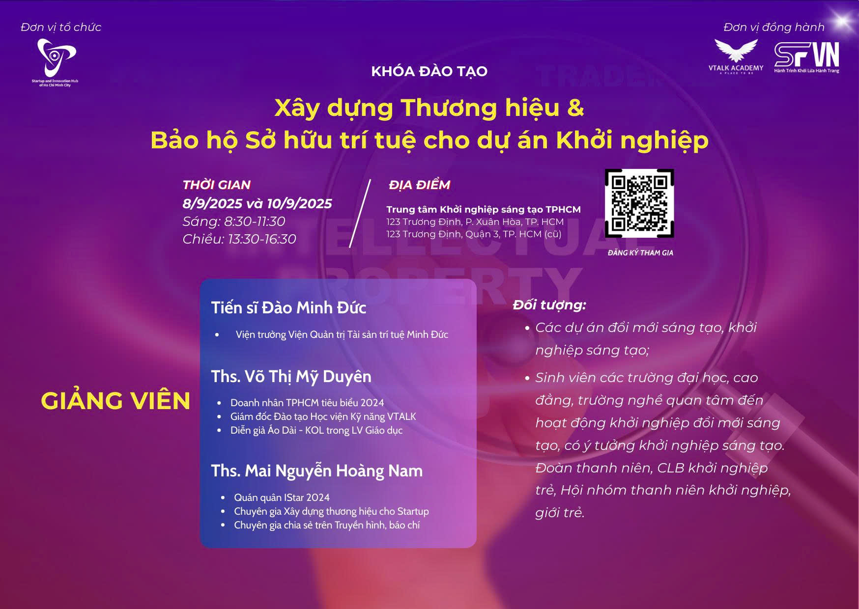 XÂY DỰNG THƯƠNG HIỆU VÀ BẢO HỘ SỞ HỮU TRÍ TUỆ CHO DỰ ÁN KHỞI NGHIỆP