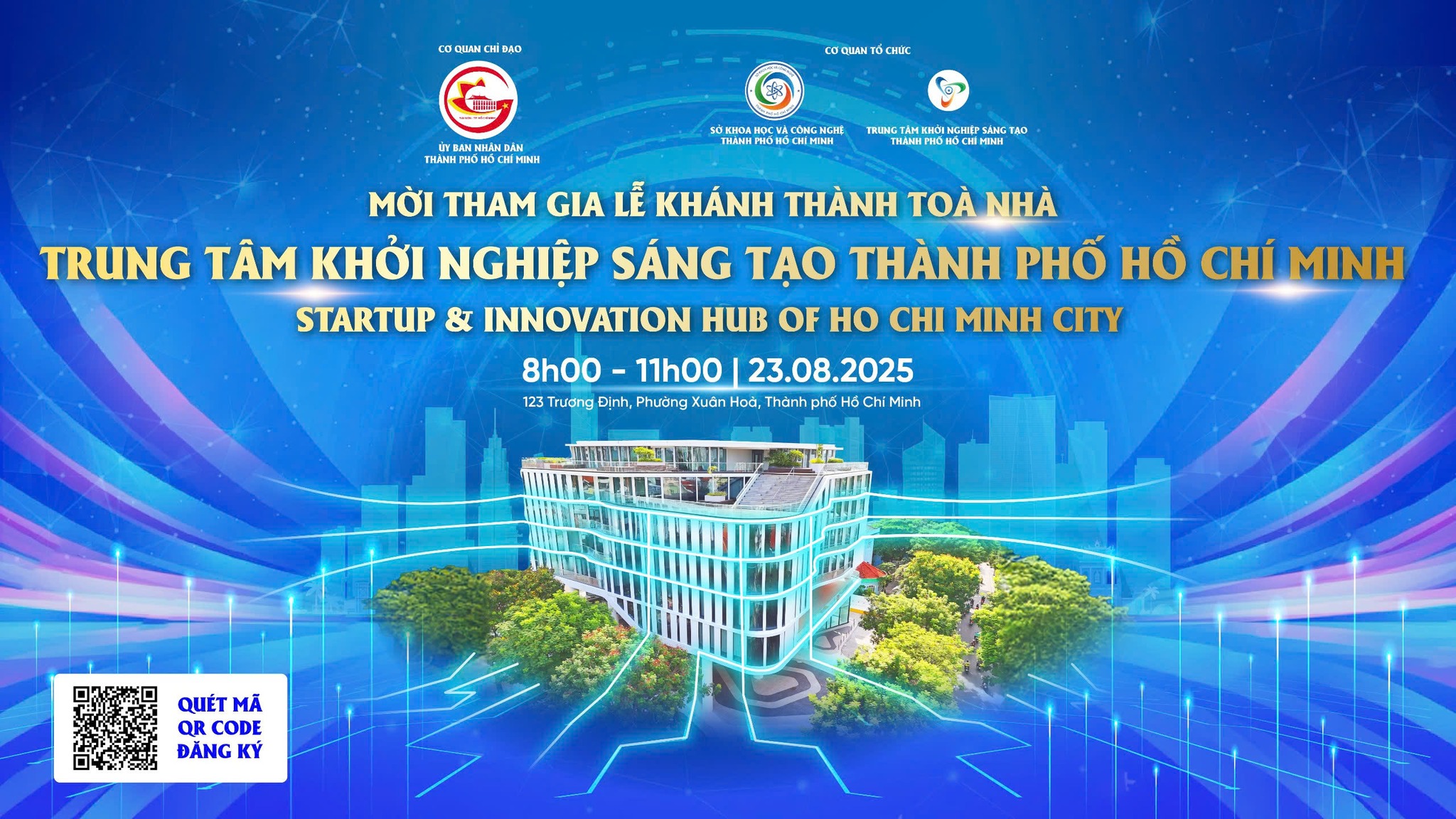 MỜI THAM DỰ CHUỖI SỰ KIỆN KHÁNH THÀNH TÒA NHÀ TRUNG TÂM KHỞI NGHIỆP SÁNG TẠO THÀNH PHỐ HỒ CHÍ MINH