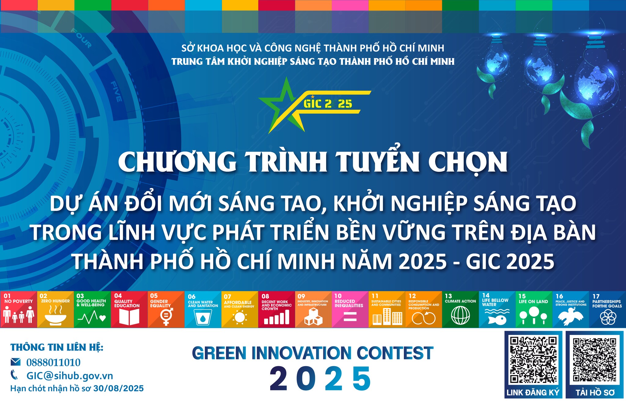CHƯƠNG TRÌNH TUYỂN CHỌN “DỰ ÁN ĐỔI MỚI SÁNG TẠO, KHỞI NGHIỆP SÁNG TẠO TRONG LĨNH VỰC PHÁT TRIỂN BỀN VỮNG TRÊN ĐỊA BÀN THÀNH PHỐ HỒ CHÍ MINH NĂM 2025